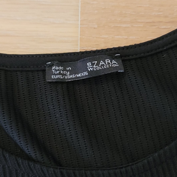 ZARA ribbed cold shoulder long sleeve top - Picture 3 of 4